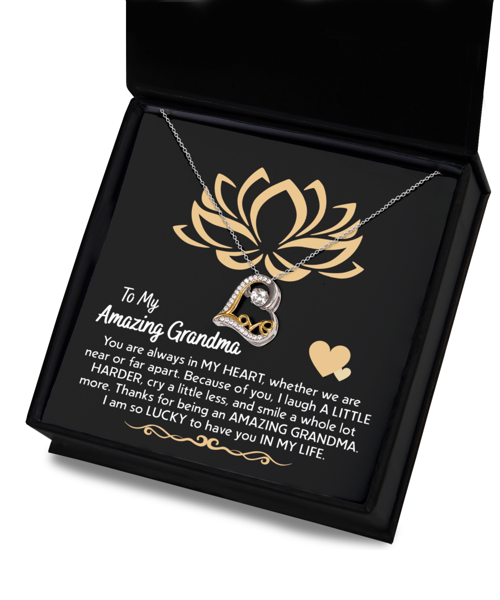 To Grandma, In My Heart - Love Dancing Necklace