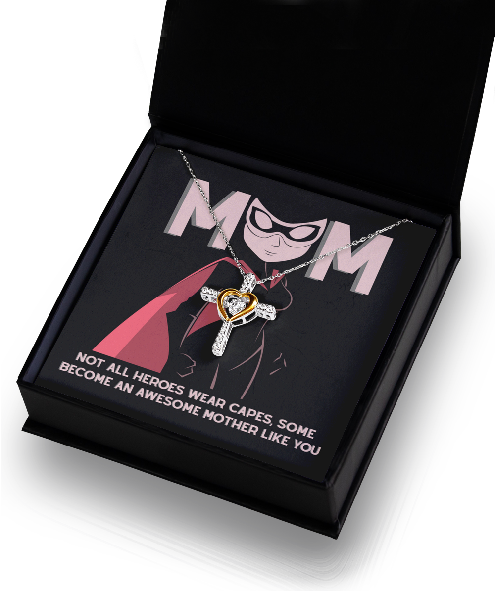 To Mom, An Awesome Mother - Cross Dancing Necklace