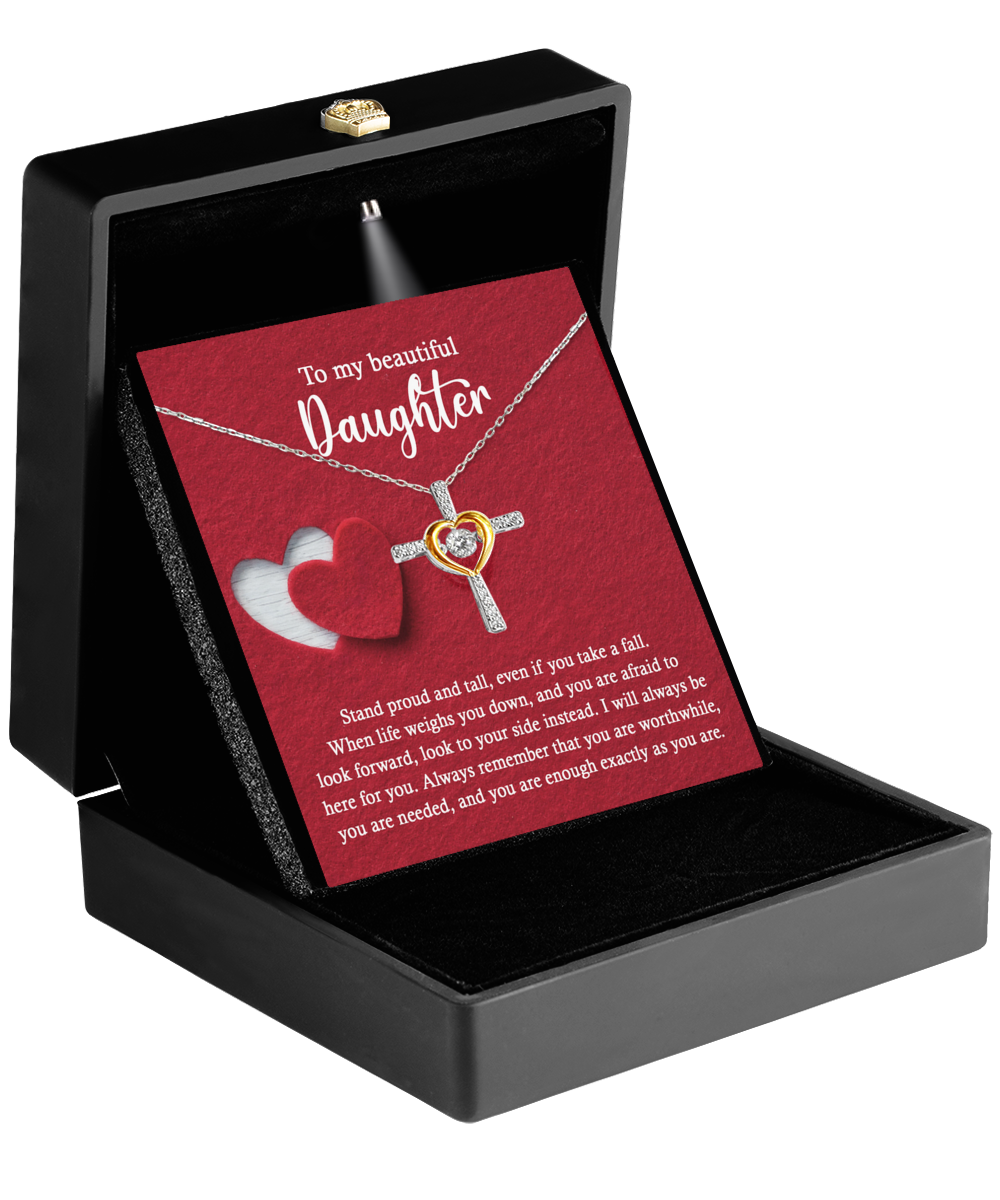 To Daughter-As You Are - Cross Dancing Necklace