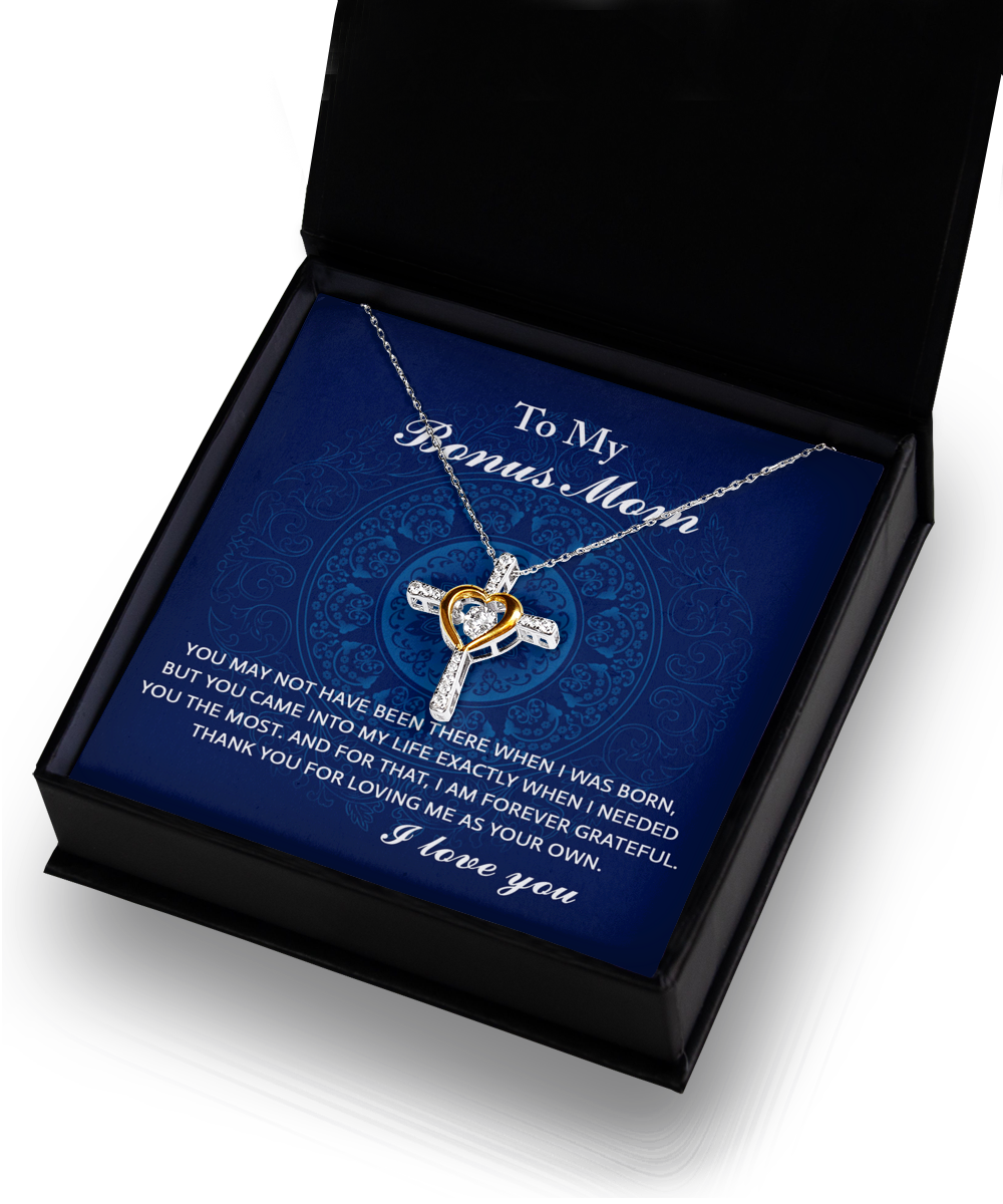 To Bonus Mom, I Needed You - Cross Dancing Necklace