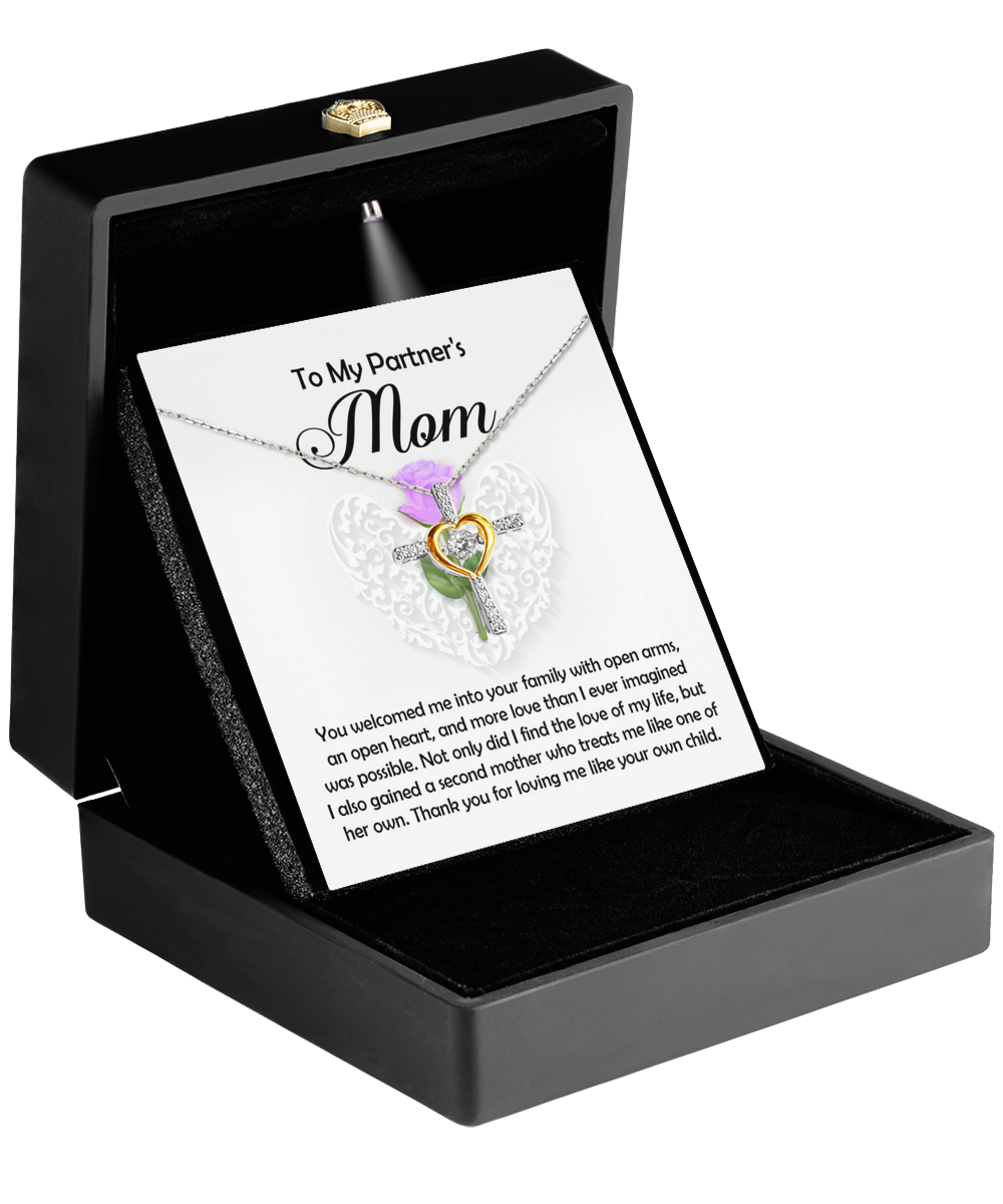 To Partner's Mom, A Second Mother - Cross Dancing Necklace