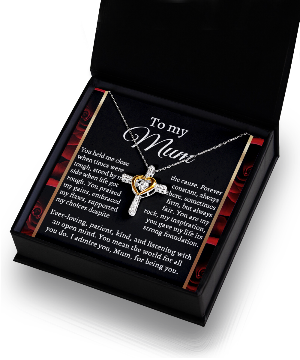 To Mom, By My Side - Cross Dancing Necklace