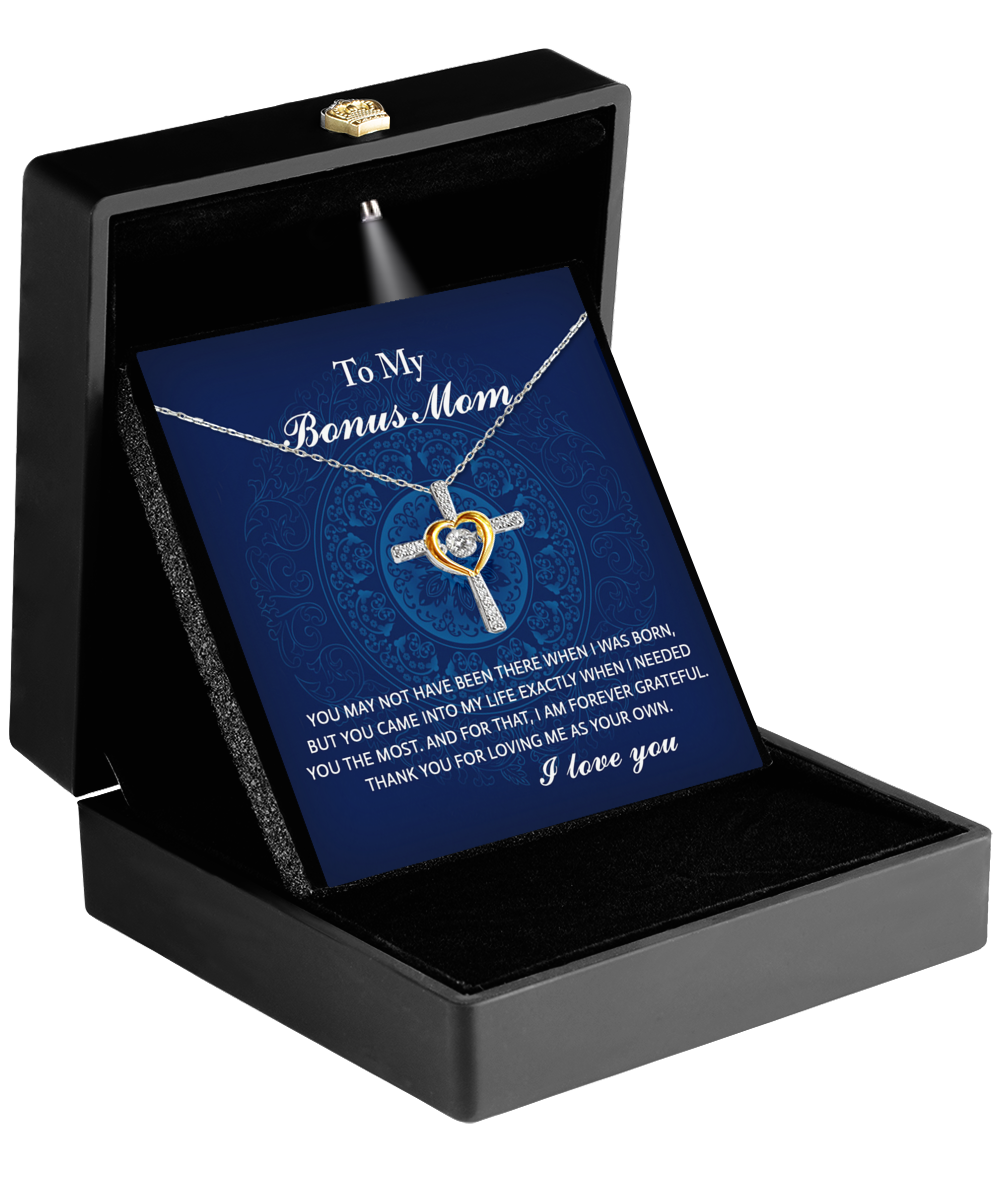 To Bonus Mom, I Needed You - Cross Dancing Necklace