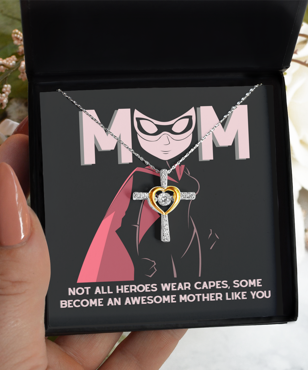 To Mom, An Awesome Mother - Cross Dancing Necklace