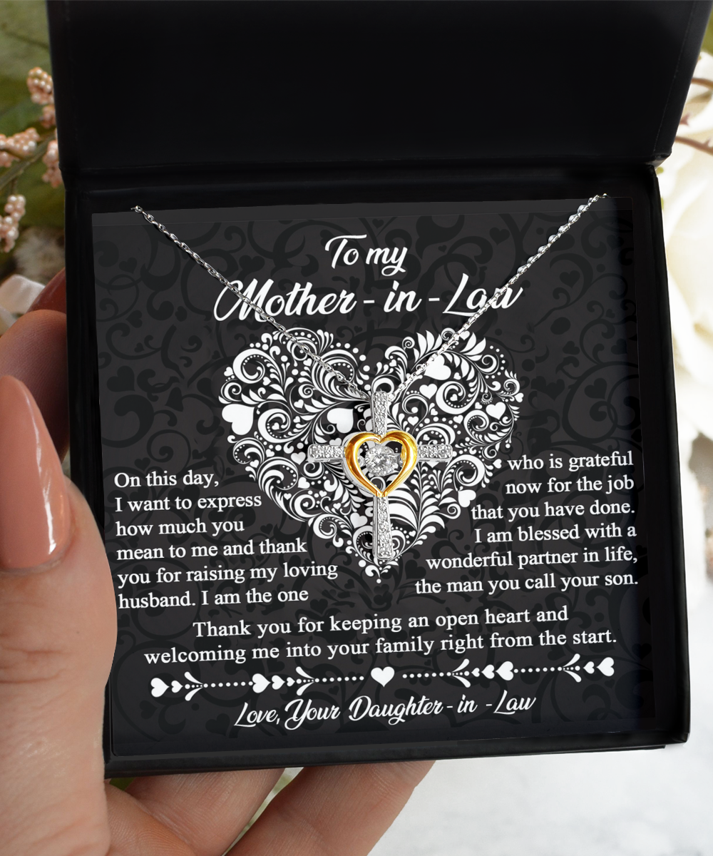 To Mother-In-Law, An Open Heart - Cross Dancing Necklace