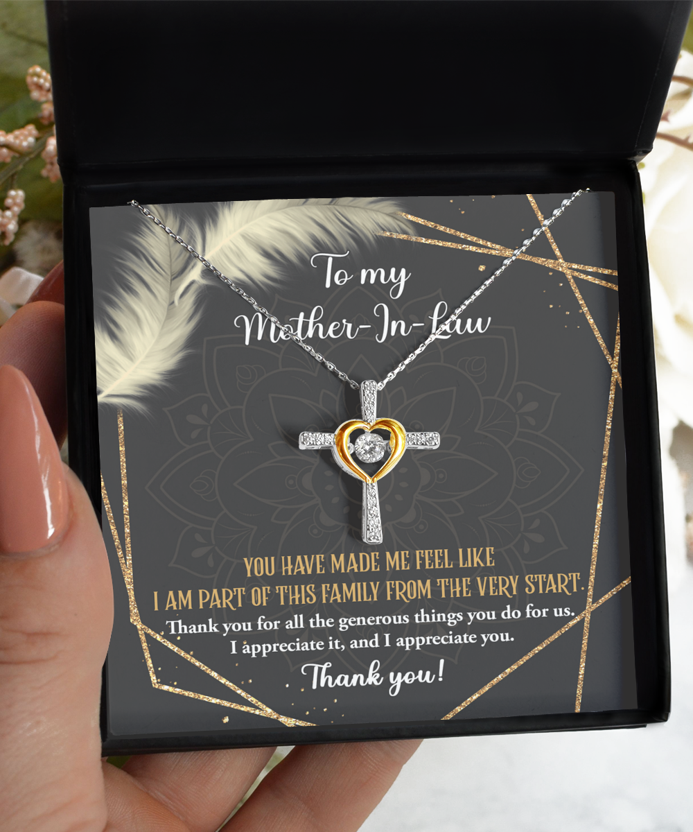 To Mother-In-Law, Do For Us - Cross Dancing Necklace