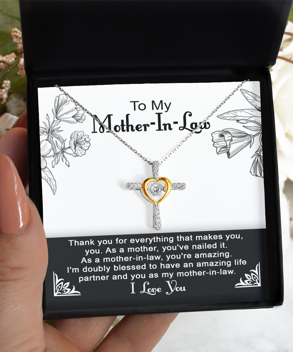 To Mother-In-Law, You're Amazing - Cross Dancing Necklace
