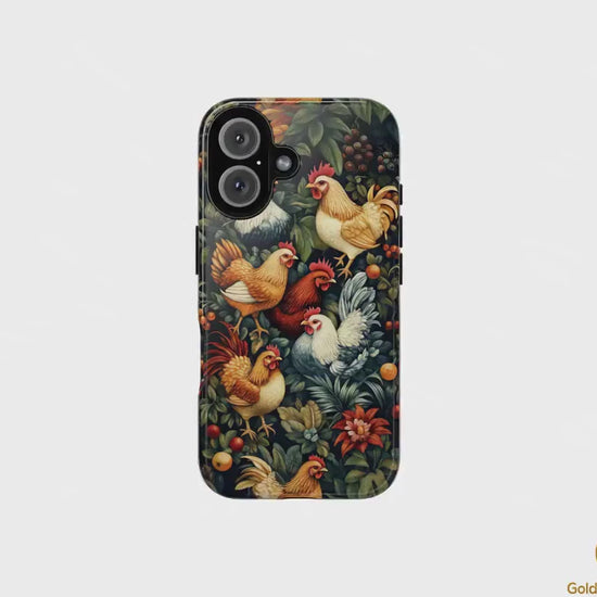 Chicken Phone Case, Poultry Art Cover For Iphone 16 15 14 13 Pro Plus Max, Samsung, Pixel, Birthday Gift For Hen Rooster Farm Chicken Lover