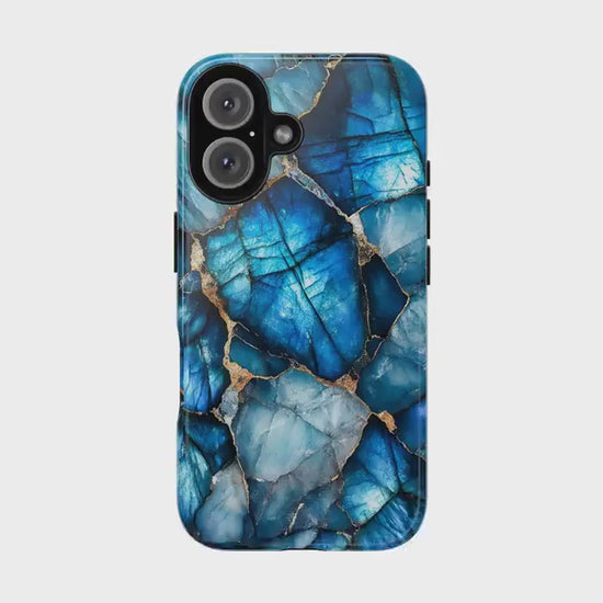 Labradorite Gemstone Phone Case for iPhone, Samsung, Pixel: Spiritual Rock Lover Gift
