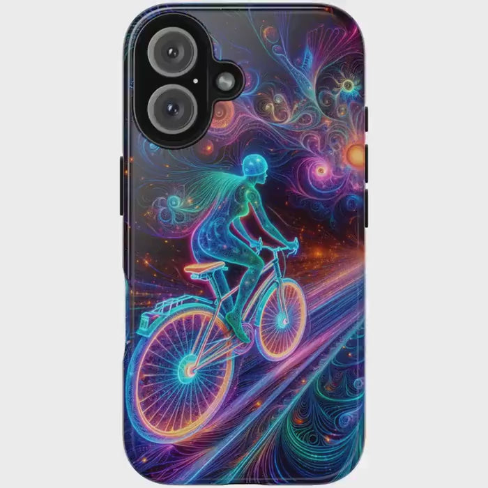 Female Cyclist Cycling Phone Case, Cover For iPhone 16 15 14 13 Plus Pro Max, Samsung Pixel, Birthday Valentines Day Gift For Bicycle Lovers