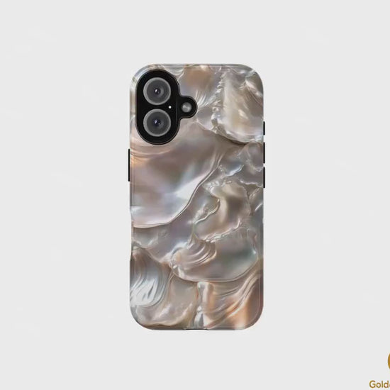 June Birthstone Mother of Pearl Phone Case, Cover For iPhone 15 14 13 Pro Samsung S24, S23 Google Pixel, Pearlescent Gift For Pearl Lovers