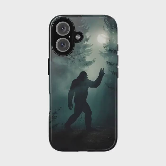 Bigfoot Silhouette Phone Case, Sasquatch Cover For iPhone 16 15 14 Pro Max 13 12 11 XS 8 Samsung Galaxy S25 S24 S23 S22 Pixel, Big foot Gift