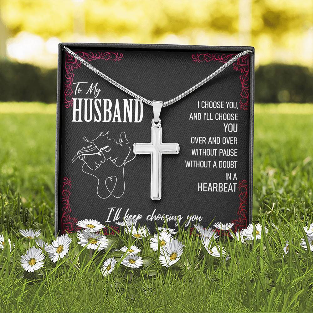 To my husband, slingly cross necklace, BUY IT NOW, Guaranteed safe checkout.