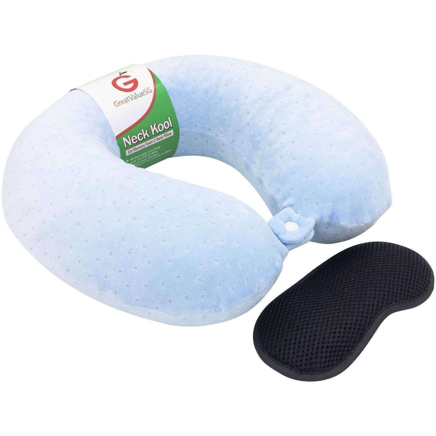 Neck Kool Cooling Gel Memory Foam U Pillow - Golden Value SG