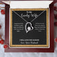 A ShineOn Fulfillment gift box with the I Love You Forever Love Necklace - Gift for Wife from Husband necklace.