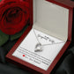 A gift box with a red rose and a You Complete Me Forever Love Necklace - To Wife from Husband, from ShineOn Fulfillment.