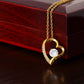 A ShineOn Fulfillment "To Mom - You Were My First Friend - Forever Love Necklace" with a diamond in it.