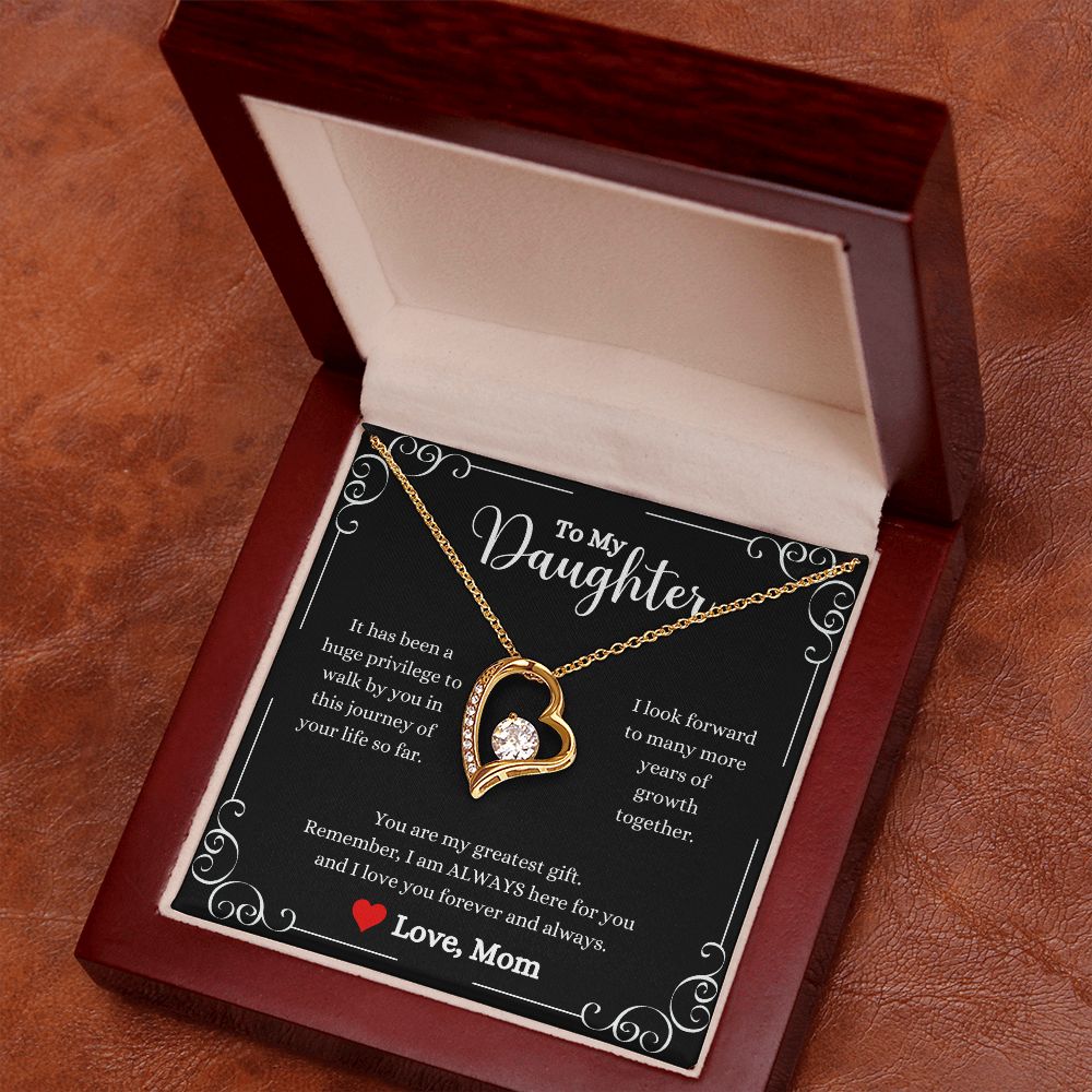 An I Love You Forever And Always Forever Love Necklace - Gift for Daughter from Mom in a wooden box by ShineOn Fulfillment.