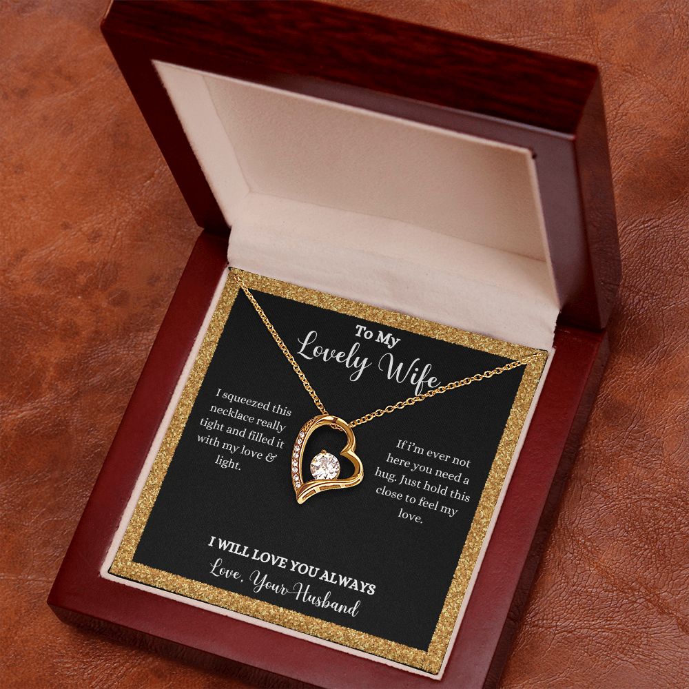 An I Love You Forever Love Necklace - Gift for Wife from Husband in a wooden box by ShineOn Fulfillment.