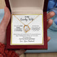 A woman holding a Always Keep Me In Your Heart Forever Love Necklace - Gift for Wife from Husband, made by ShineOn Fulfillment, in a box.