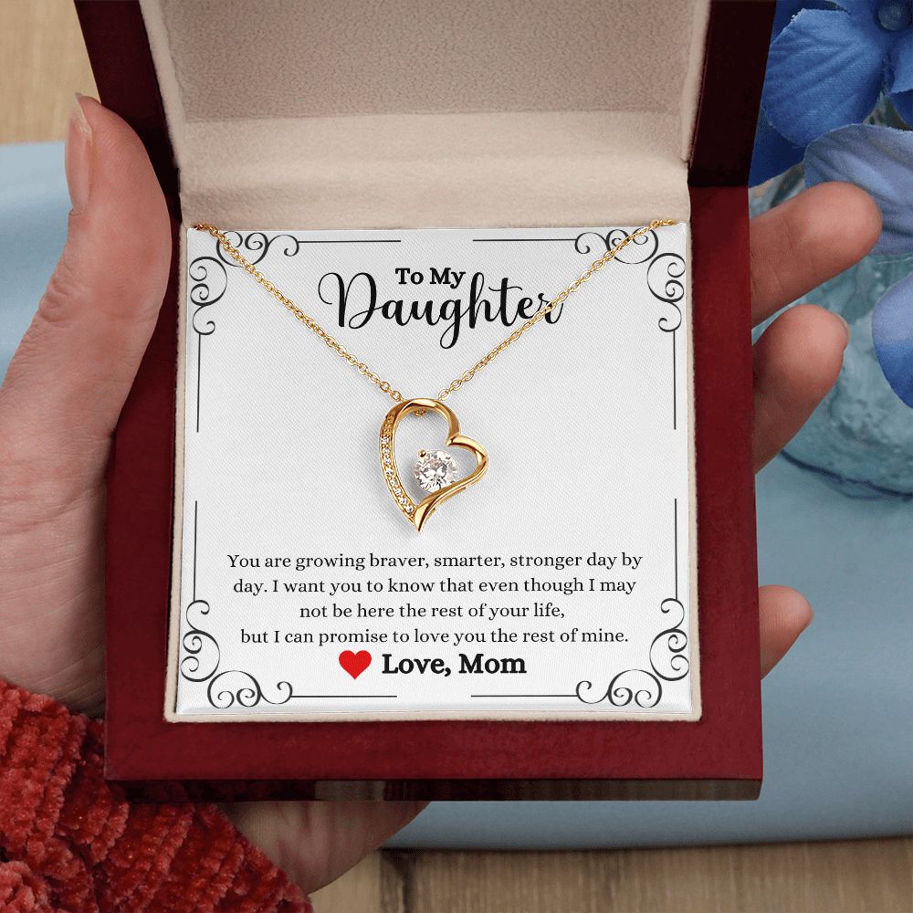 A ShineOn Fulfillment gift box with a Love You The Rest of Mine Forever Love Necklace - Gift for Daughter from Mom.