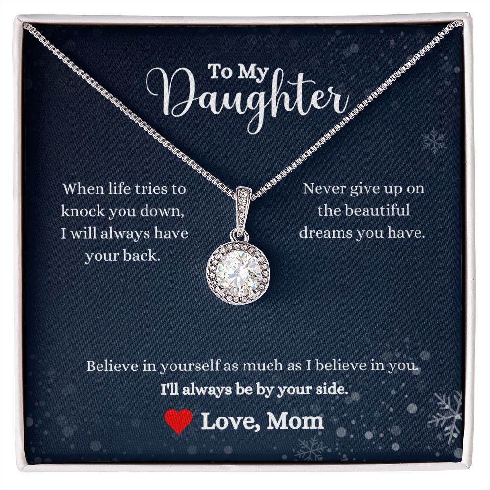 A ShineOn Fulfillment gift box with the I'll Always Be By Your Side Eternal Hope Necklace- Gift for Daughter from Mom.
