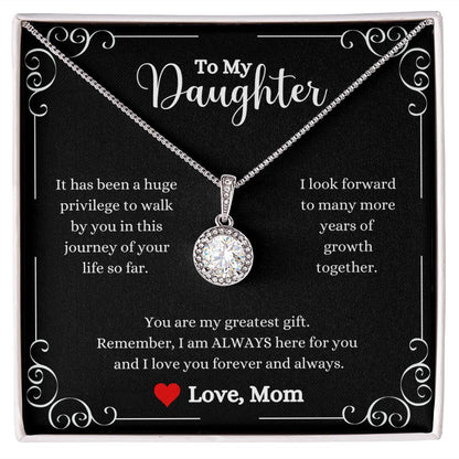 A ShineOn Fulfillment gift box with the I Love You Forever And Always Eternal Hope Necklace - Gift for Daughter from Mom.