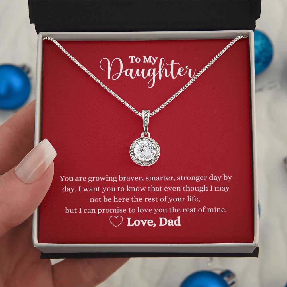 A gift box with the Love You The Rest of Mine Eternal Hope Necklace - Gift for Daughter from Dad, made by ShineOn Fulfillment.