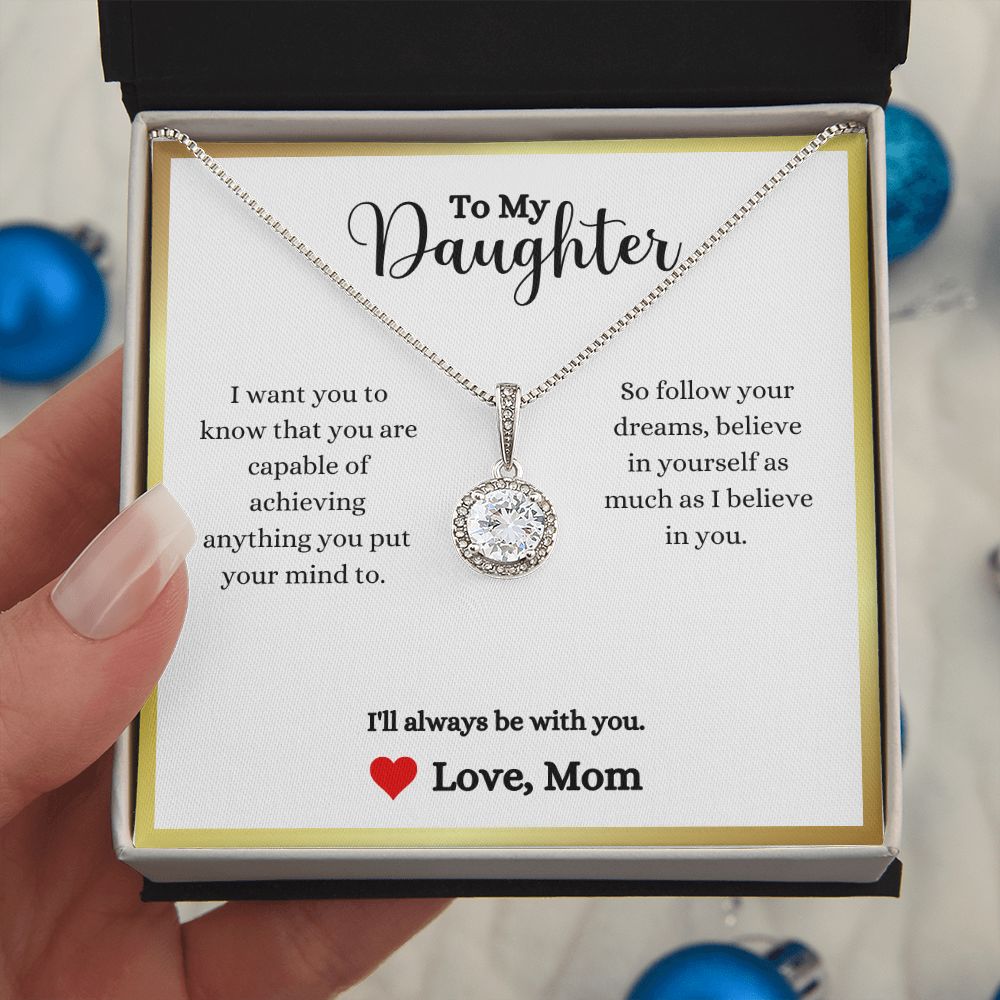 A ShineOn Fulfillment gift box with the I Will Always Be With You Eternal Hope Necklace - Gift for Daughter from Mom.