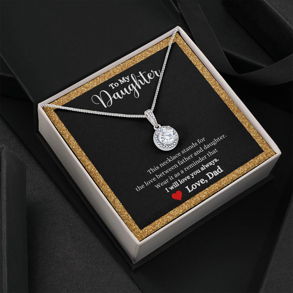 A ShineOn Fulfillment gift box with the Love Between Father and Daughter Eternal Hope Necklace - Gift for Daughter from Dad.