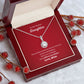 A red box with an I Will Love You Always Eternal Hope Necklace- Gift for Daughter From Mom from ShineOn Fulfillment in it.