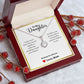 A ShineOn Fulfillment gift box containing the "I Will Always Be With You Eternal Hope Necklace- Gift for Daughter from Mom" necklace and a poem for a daughter.