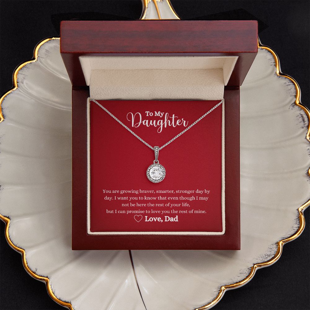 A ShineOn Fulfillment gift box with a Love You The Rest of Mine Eternal Hope Necklace - Gift for Daughter from Dad.