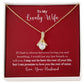 A ShineOn Fulfillment gift box with a Love You The Rest of Mine Alluring Beauty Necklace - Gift for Wife from Husband that says to my lovely wife.