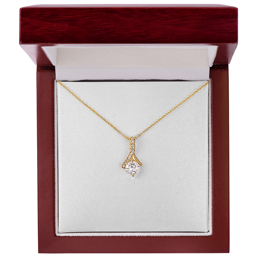 An I Love You Alluring Beauty Necklace - Gift for Wife from Husband pendant in a wooden box by ShineOn Fulfillment.