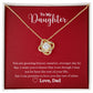 A ShineOn Fulfillment gift box with a Love You The Rest of Mine Love Knot Necklace - Gift for Daughter from Dad.