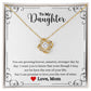 A ShineOn Fulfillment gift box with a Love You The Rest of Mine Love Knot Necklace- Gift for Daughter from Mom.