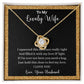 A I Love You Love Knot Necklace - Gift for Wife from Husband necklace by ShineOn Fulfillment with a poem that says to my lovely wife.
