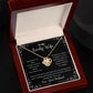 A ShineOn Fulfillment gift box with an I Love You Love Knot Necklace - Gift for Wife from Husband in it.