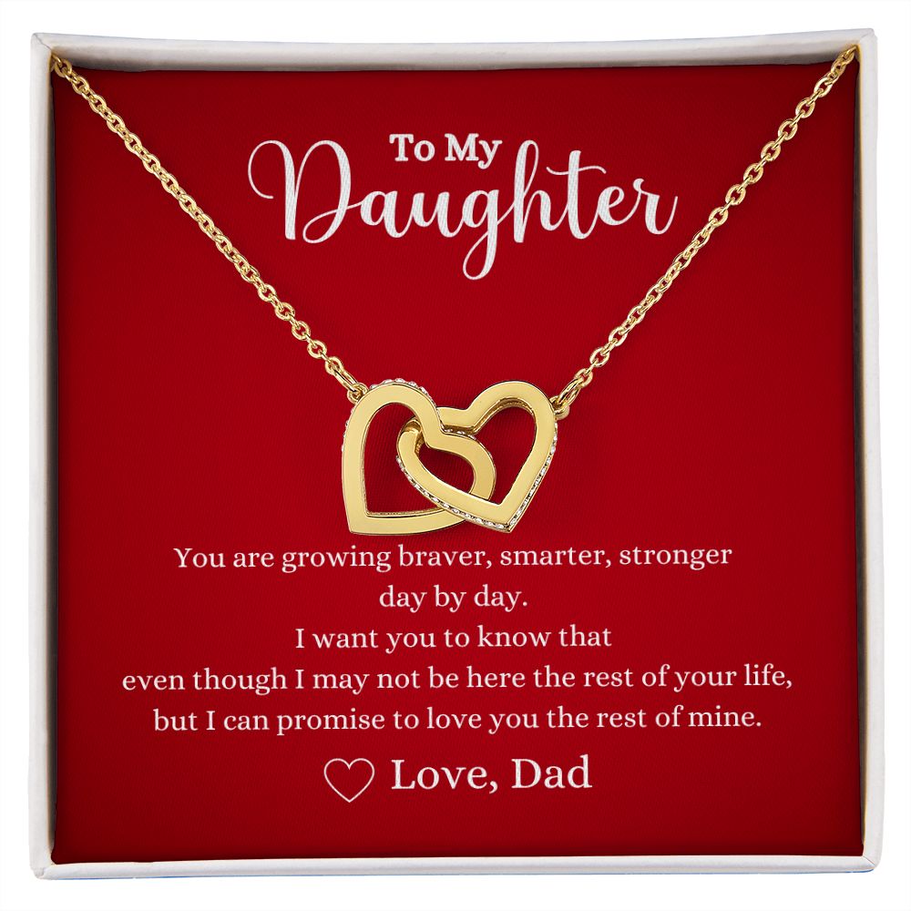 A Love You The Rest of Mine Interlocking Hearts Necklace - Gift for Daughter from Dad by ShineOn Fulfillment.