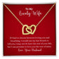 A Love You The Rest of Mine Interlocking Hearts Necklace - Gift for Wife from Husband by ShineOn Fulfillment with the words to my lovely wife.