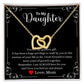 A "You Are My Greatest Gift Interlocking Hearts Necklace - Gift for Daughter from Mom" by ShineOn Fulfillment with a message to my daughter.