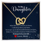 An I Will Always By Your Side Interlocking Hearts necklace - Gift for Daughter from Mom by ShineOn Fulfillment with a message to my daughter.