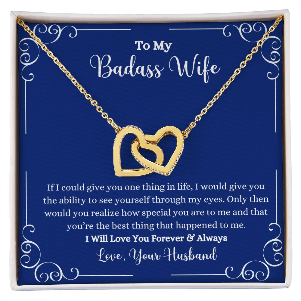To my ShineOn Fulfillment I Will Love You Forever & Always Interlocking Hearts Necklace - Gift for Wife from Husband.