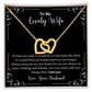 A I Love You Interlocking Hearts Necklace - Gift for Wife from Husband necklace with a message to my lovely wife.