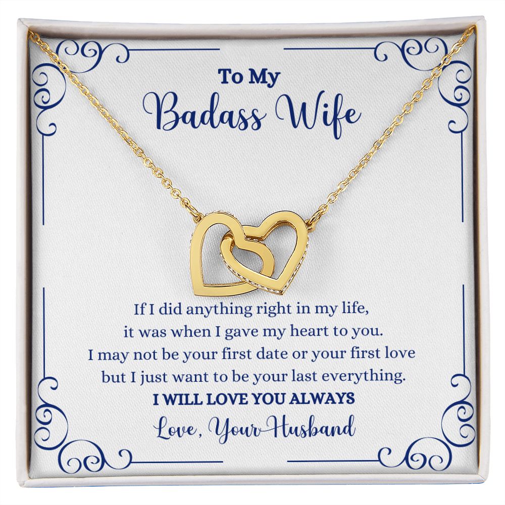 To my ShineOn Fulfillment "I Will Always Be With You Interlocking Hearts" necklace - Gift for Wife from Husband.