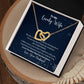 A ShineOn Fulfillment gift box with an I Love You More Than You Ever Know Interlocking Hearts Necklace - Gift for Wife from Husband and a poem.