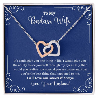 To my I Will Love You Forever & Always Interlocking Hearts Necklace - Gift for Wife from Husband - ShineOn Fulfillment.