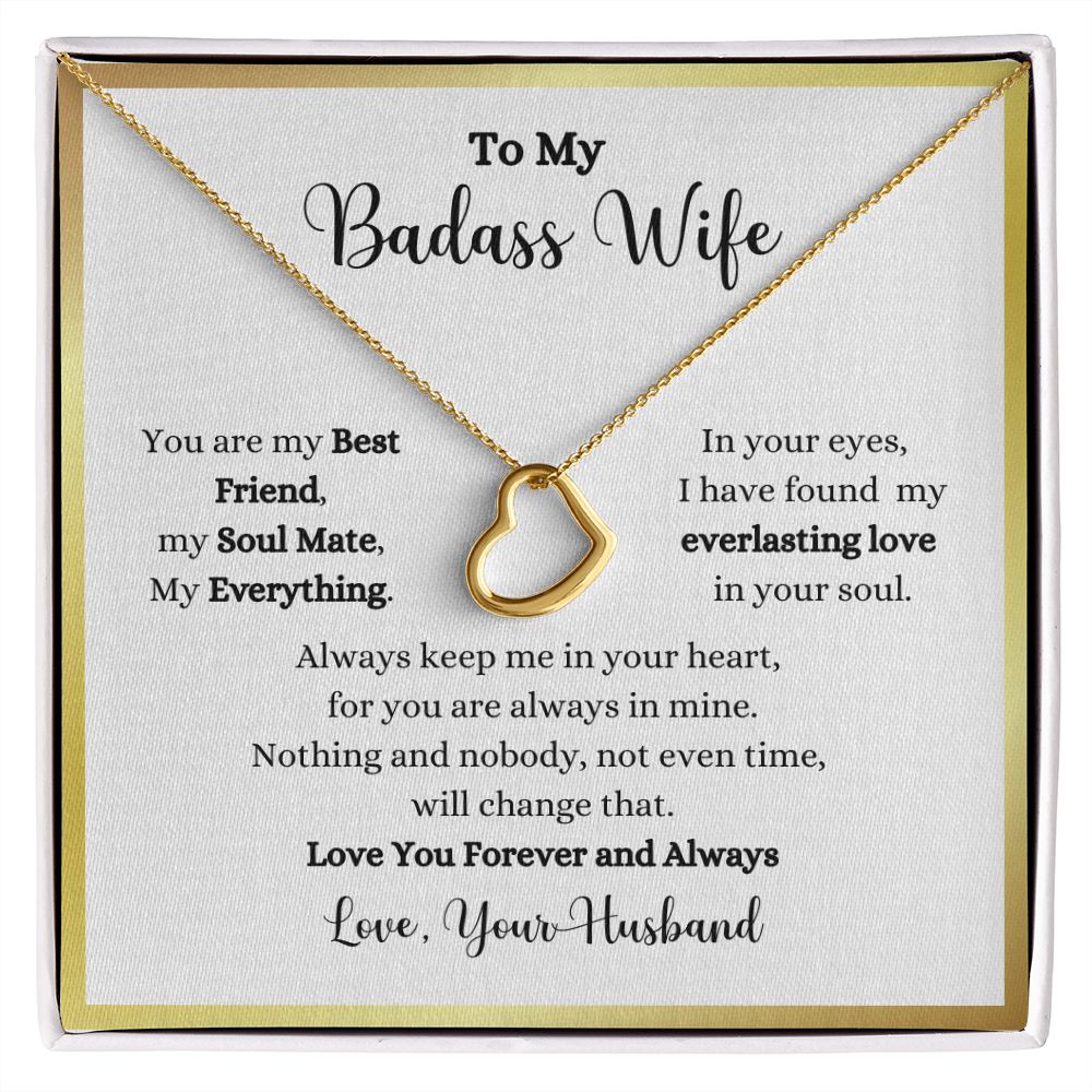 To my Always Keep Me In Your Heart Delicate Heart Necklace- Gift for Wife from Husband by ShineOn Fulfillment.