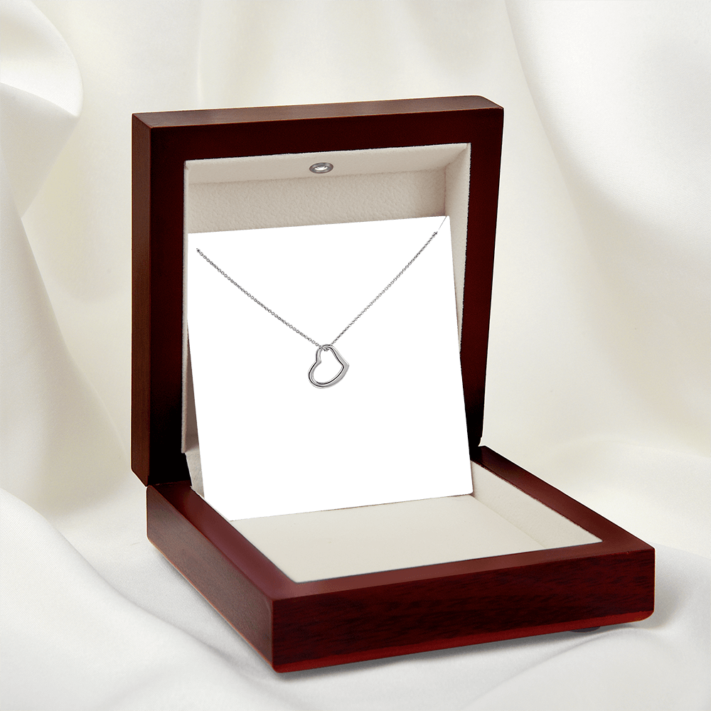 An Always Keep Me In Your Heart Delicate Heart Necklace- Gift for Daughter from Mom in a wooden box by ShineOn Fulfillment.